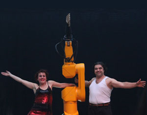 Sophie, Bertrand et robot staubli